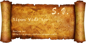 Sipos Viátor névjegykártya